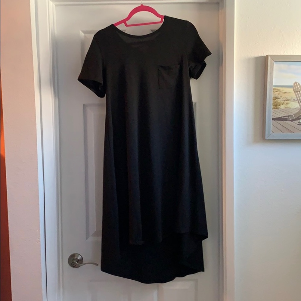 Lularoe Black high Los dress with pocket